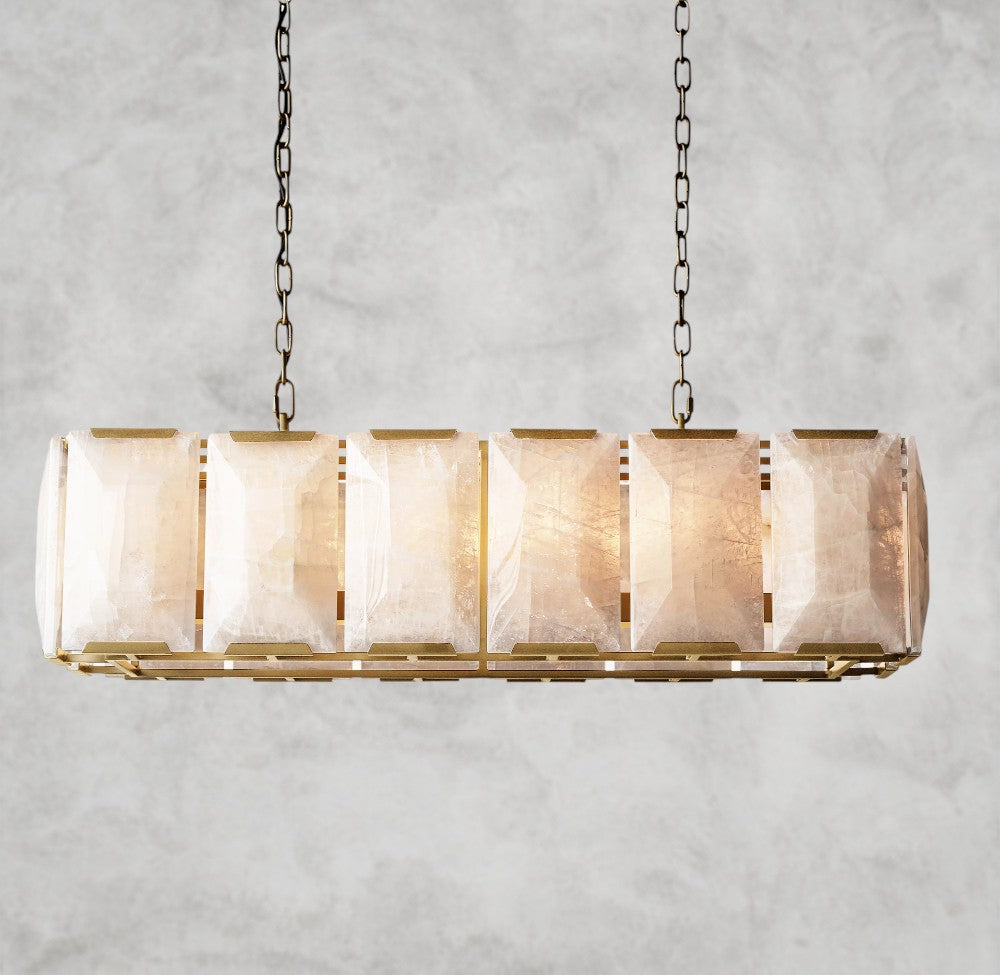 Harlow Calcite Rectangular Chandelier 42", 54", 62", 74"