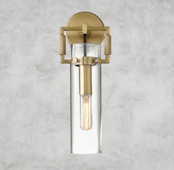 Machinist Glass Cylinder Sconce 9", 12", 16"