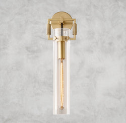 Machinist Glass Cylinder Sconce 9", 12", 16"