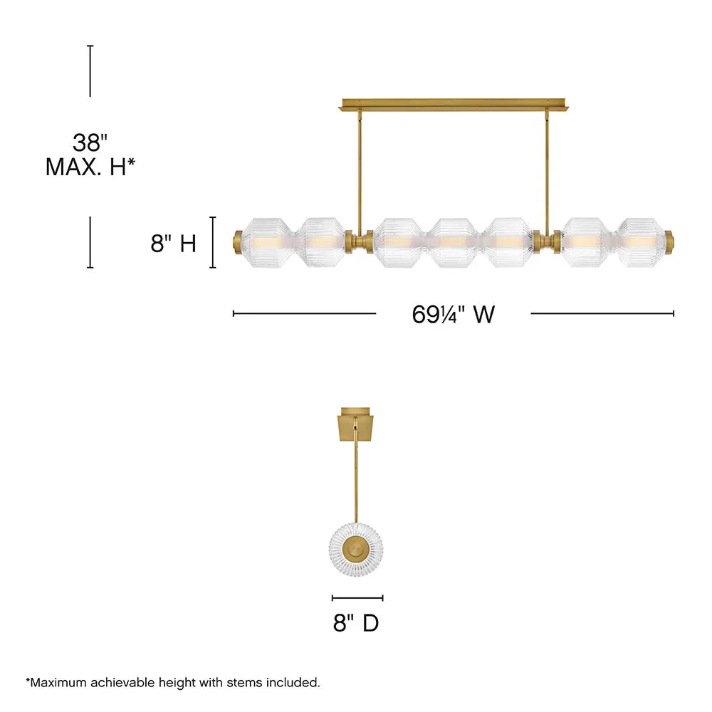Reign 1 - Light LED Chandelier