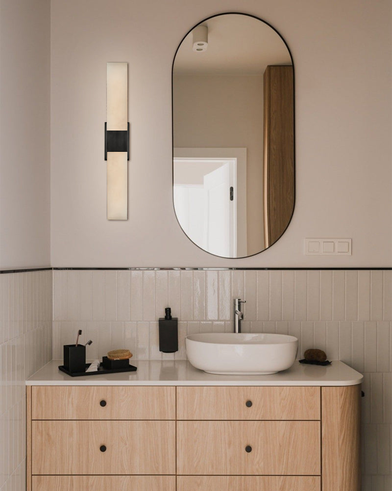 8 Lights Organic Elegance Linear Convet Alabaster Chandelier