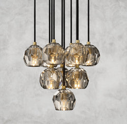 Boule De Cristal Clear/ Smoke Glass Round Cluster Chandelier 14", 19", 24", 30", 40"