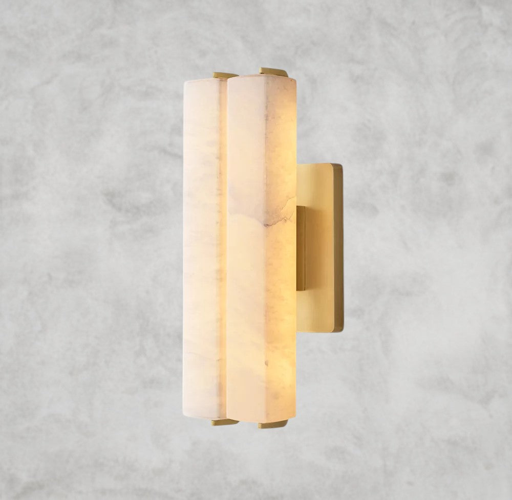 Audubon Alabaster Double Sconce