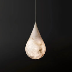 Hailey Alabaster Raindrop Pendant Lighting, Dining Table Pendant 4.25", 7", 9.75", 11.81", 13.78"