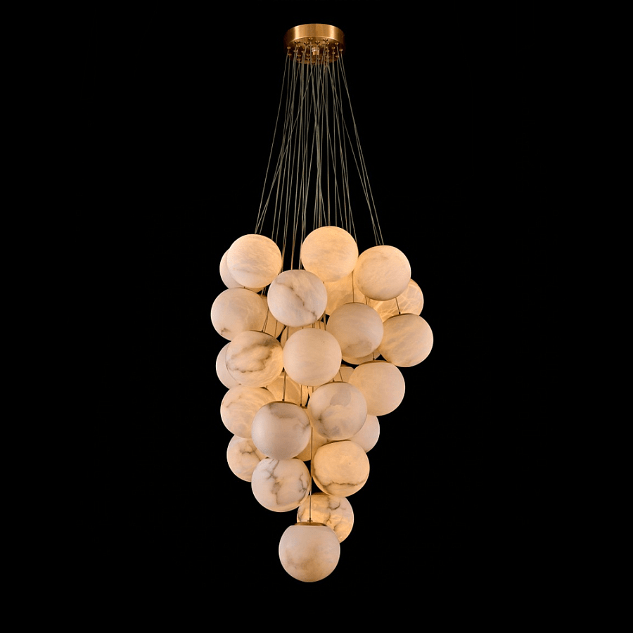 Cluster Alabaster Globe Chandelier