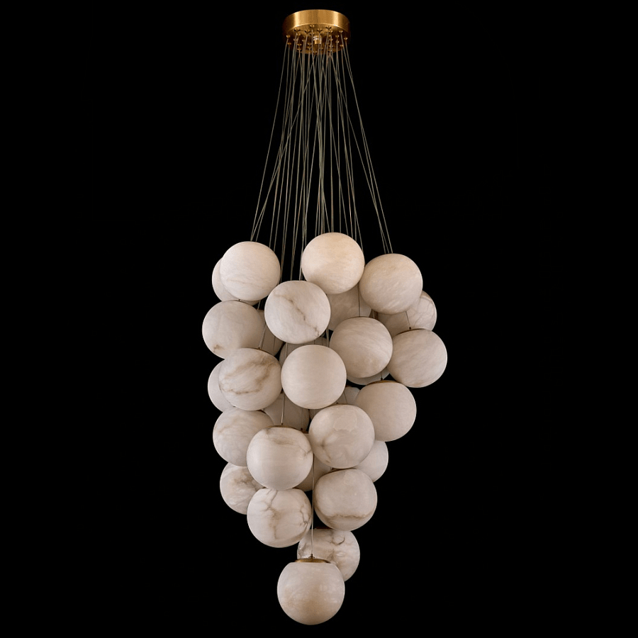Cluster Alabaster Globe Chandelier