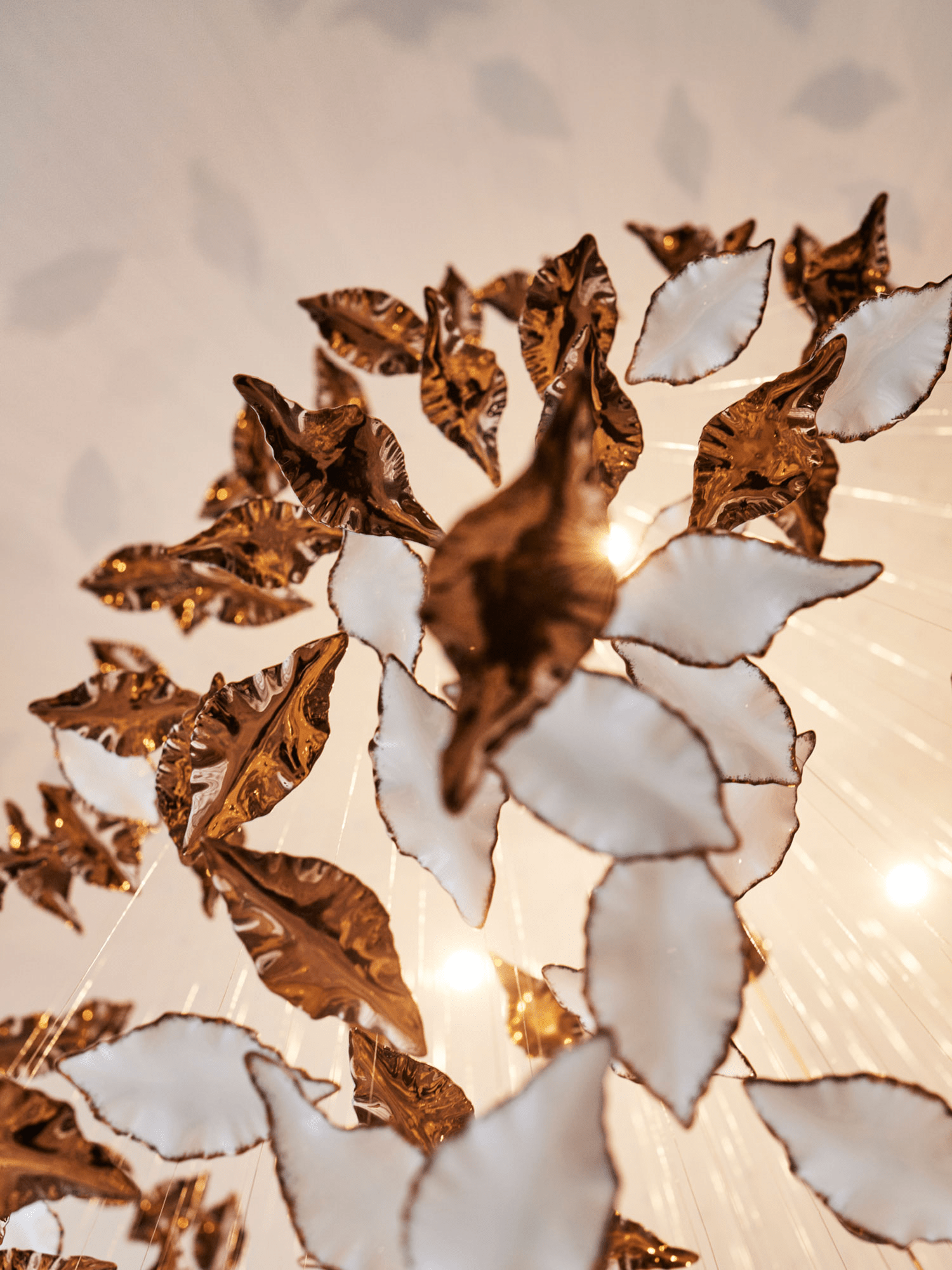 Leaf Twisted Sculptural Customize Chandelier