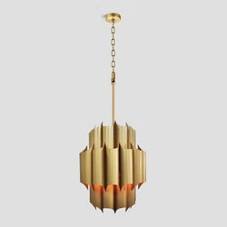 Gabe Brass Fluted Chandelier