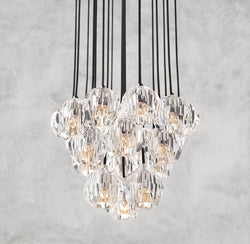 Boule De Cristal Clear/ Smoke Glass Round Cluster Chandelier 14", 19", 24", 30", 40"