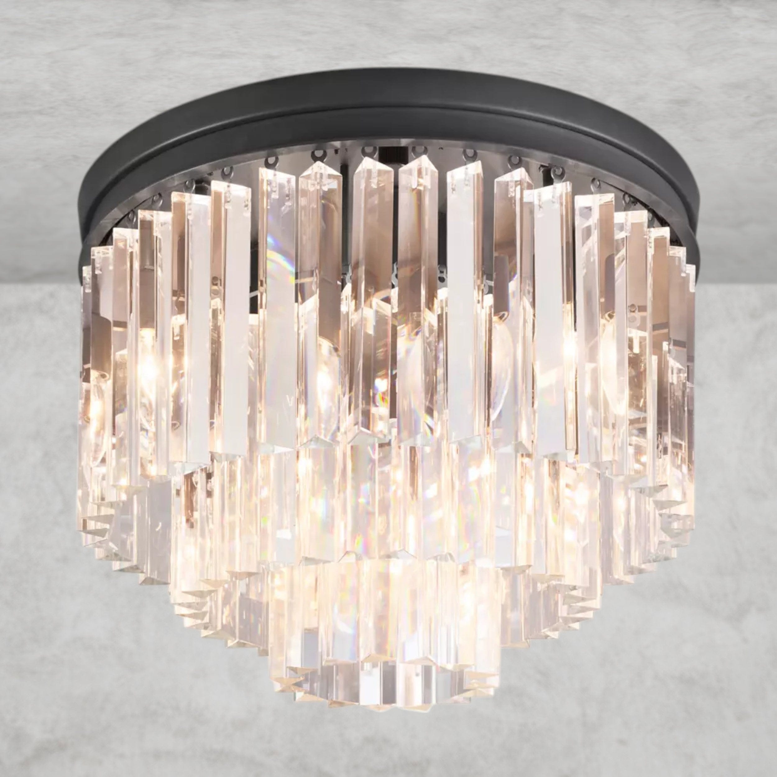 Bronze / 20" 1920s Odeon Flushmount 20"