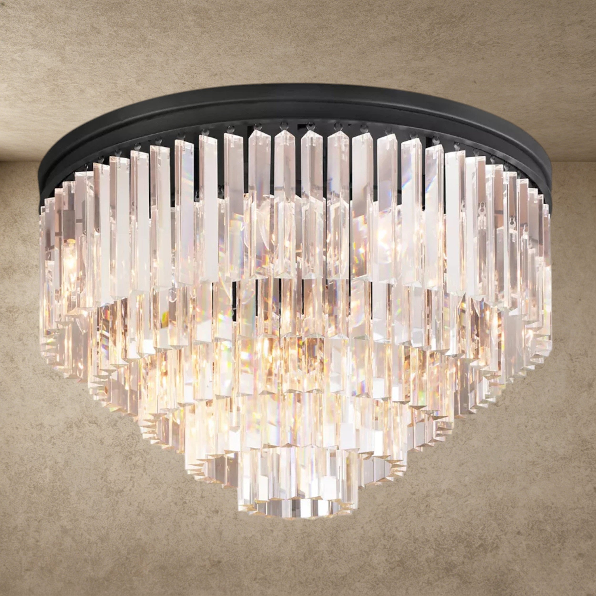 Bronze / 32" 1920s Odeon Flushmount 20"