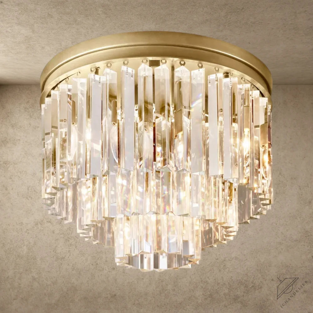 Brass / 20" 1920s Odeon Flushmount 20"