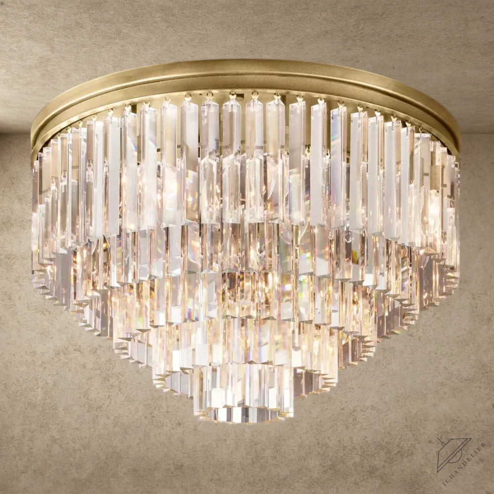 Brass / 32" 1920s Odeon Flushmount 20"