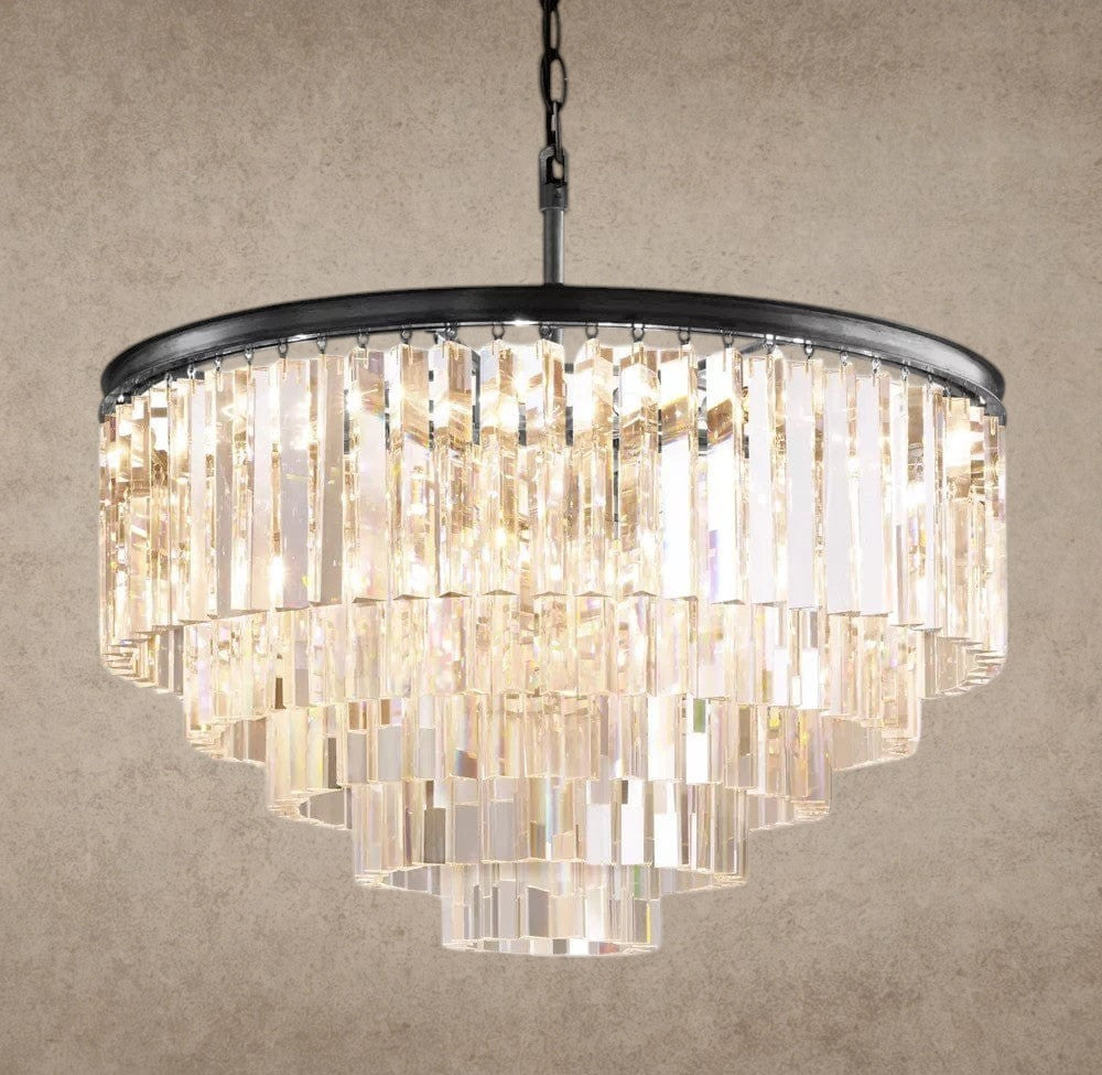 32" / Bronze 1920s Odeon Round Chandelier 20", 32", 44"