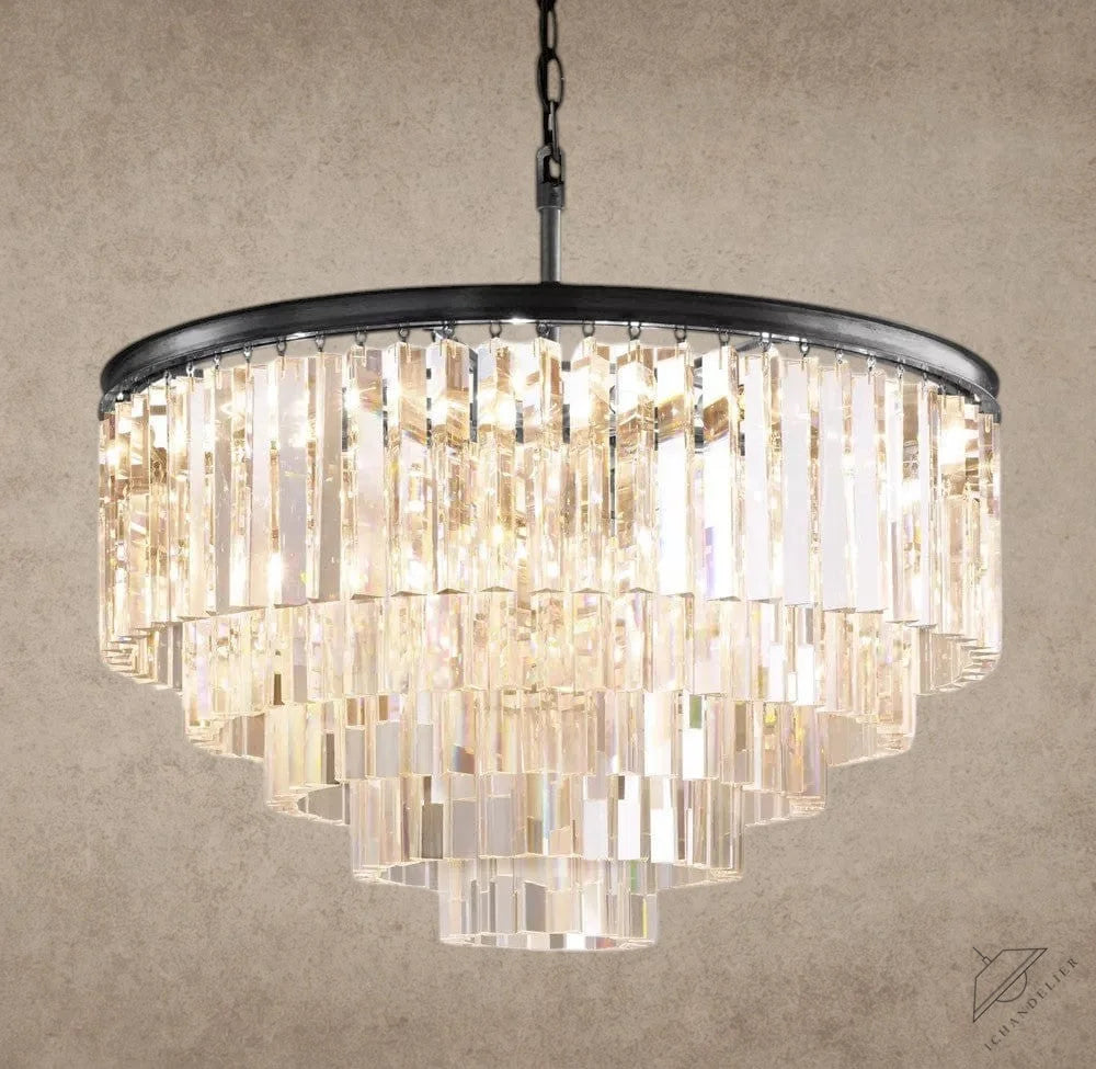 32" / Bronze 1920s Odeon Round Chandelier 20", 32", 44"