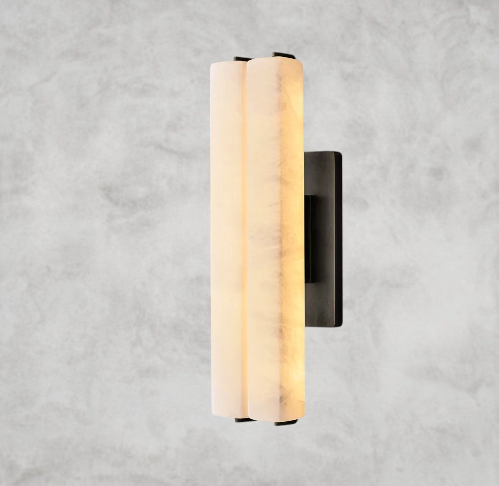 Audubon Alabaster Double Sconce