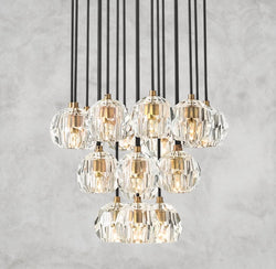 Boule De Cristal Clear/ Smoke Glass Round Cluster Chandelier 14", 19", 24", 30", 40"