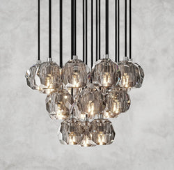 Boule De Cristal Clear/ Smoke Glass Round Cluster Chandelier 14", 19", 24", 30", 40"