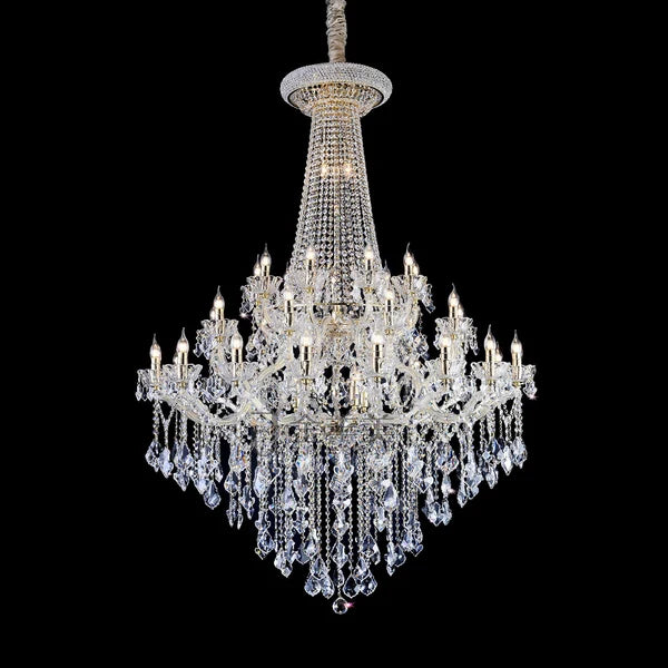 Extra Large French Candle Crystal Branch Chandelier for Foyer and Staircase