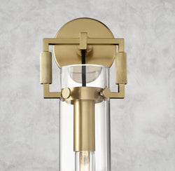 Machinist Glass Cylinder Sconce 9", 12", 16"