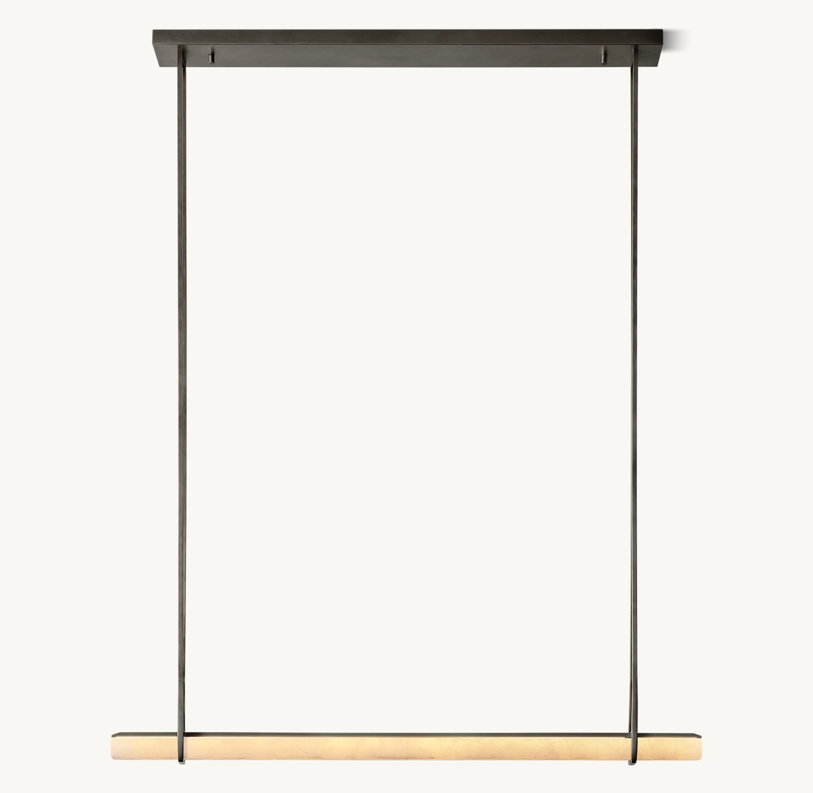 Audubon alabaster single bar chandelier 100 inches