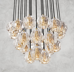 Boule De Cristal Clear/ Smoke Glass Round Cluster Chandelier 14", 19", 24", 30", 40"