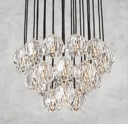 Boule De Cristal Clear/ Smoke Glass Round Cluster Chandelier 14", 19", 24", 30", 40"