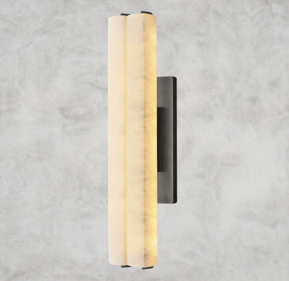 Audubon Alabaster Double Sconce