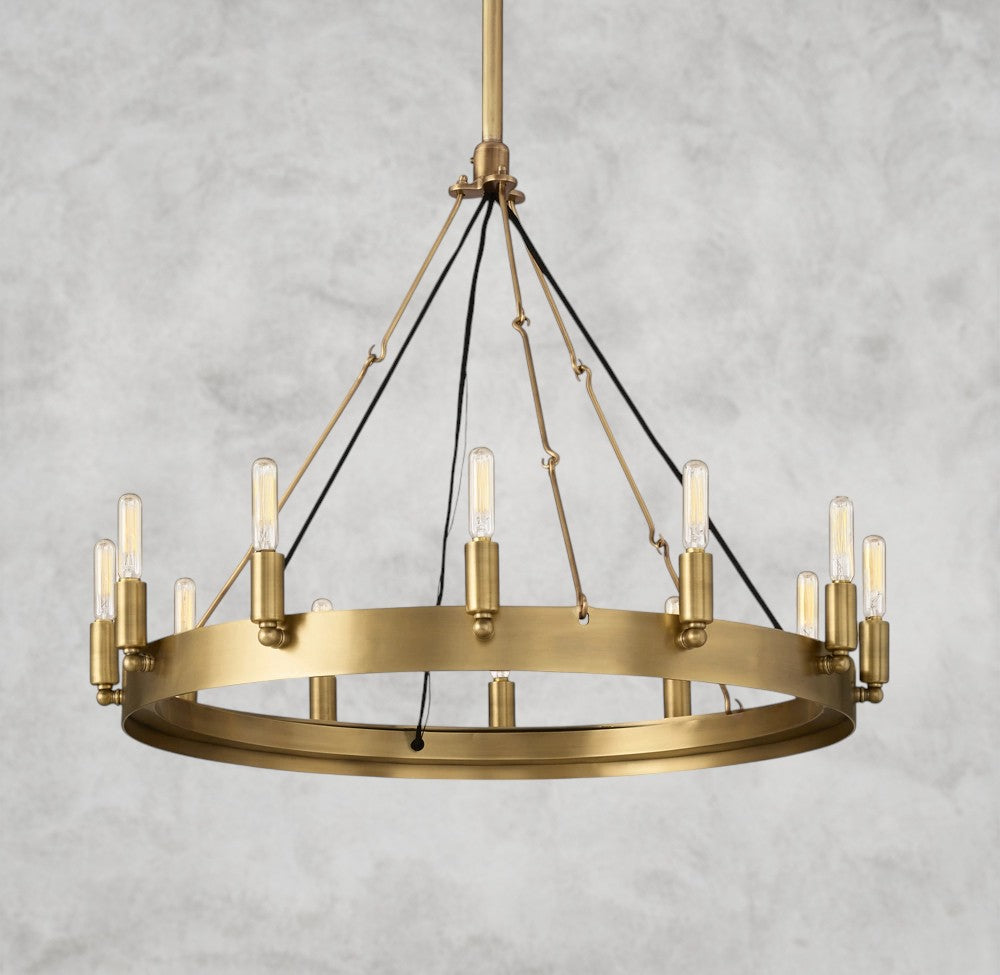 Camino Round Outdoor Chandelier 26", 38", 50", 63", 73"