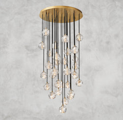 Boule De Cristal Clear/ Smoke Glass Round Cluster Chandelier 14", 19", 24", 30", 40"
