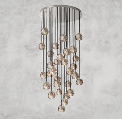 Boule De Cristal Clear/ Smoke Glass Round Cluster Chandelier 14", 19", 24", 30", 40"