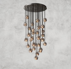 Boule De Cristal Clear/ Smoke Glass Round Cluster Chandelier 14", 19", 24", 30", 40"