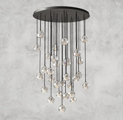 Boule De Cristal Clear/ Smoke Glass Round Cluster Chandelier 14", 19", 24", 30", 40"