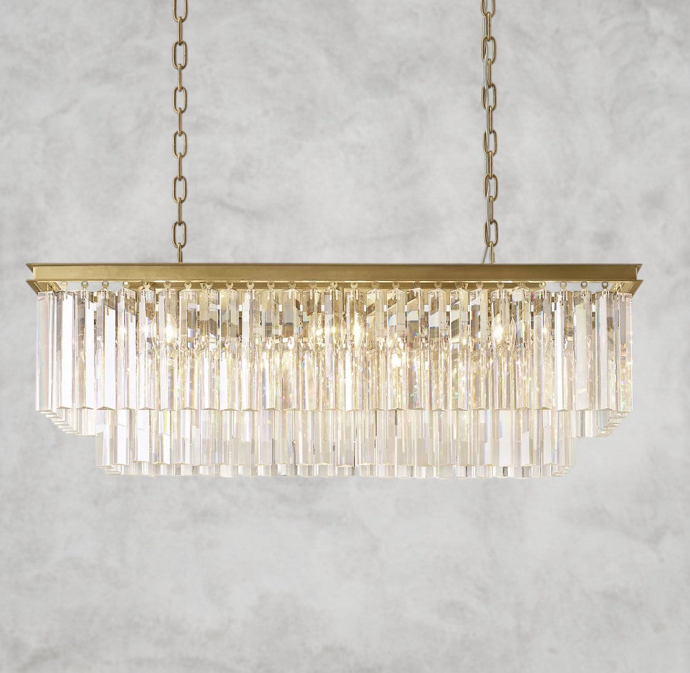 1920S Odeon Rectangular Chandelier 40", 49", 59"