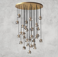 Boule De Cristal Clear/ Smoke Glass Round Cluster Chandelier 14", 19", 24", 30", 40"