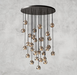 Boule De Cristal Clear/ Smoke Glass Round Cluster Chandelier 14", 19", 24", 30", 40"