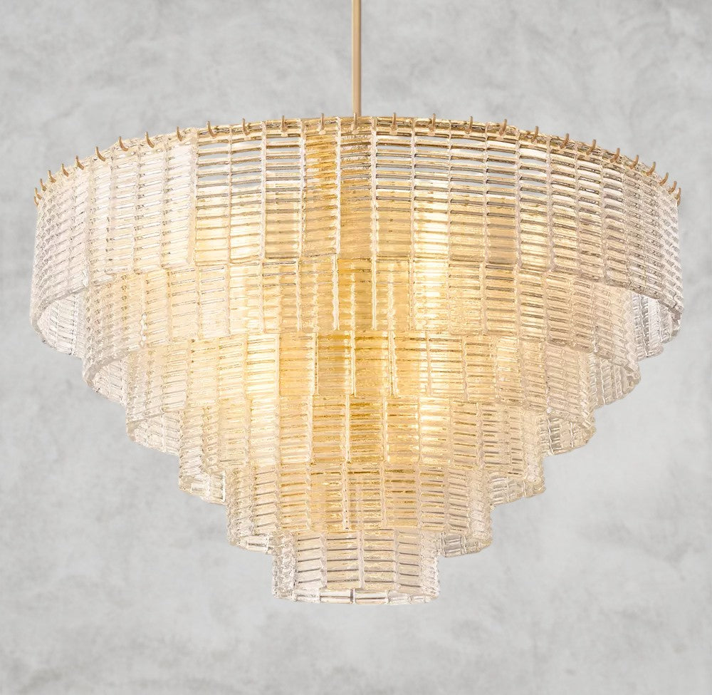 Sirene Clear Glass Round Chandelier 41", 52", 65"