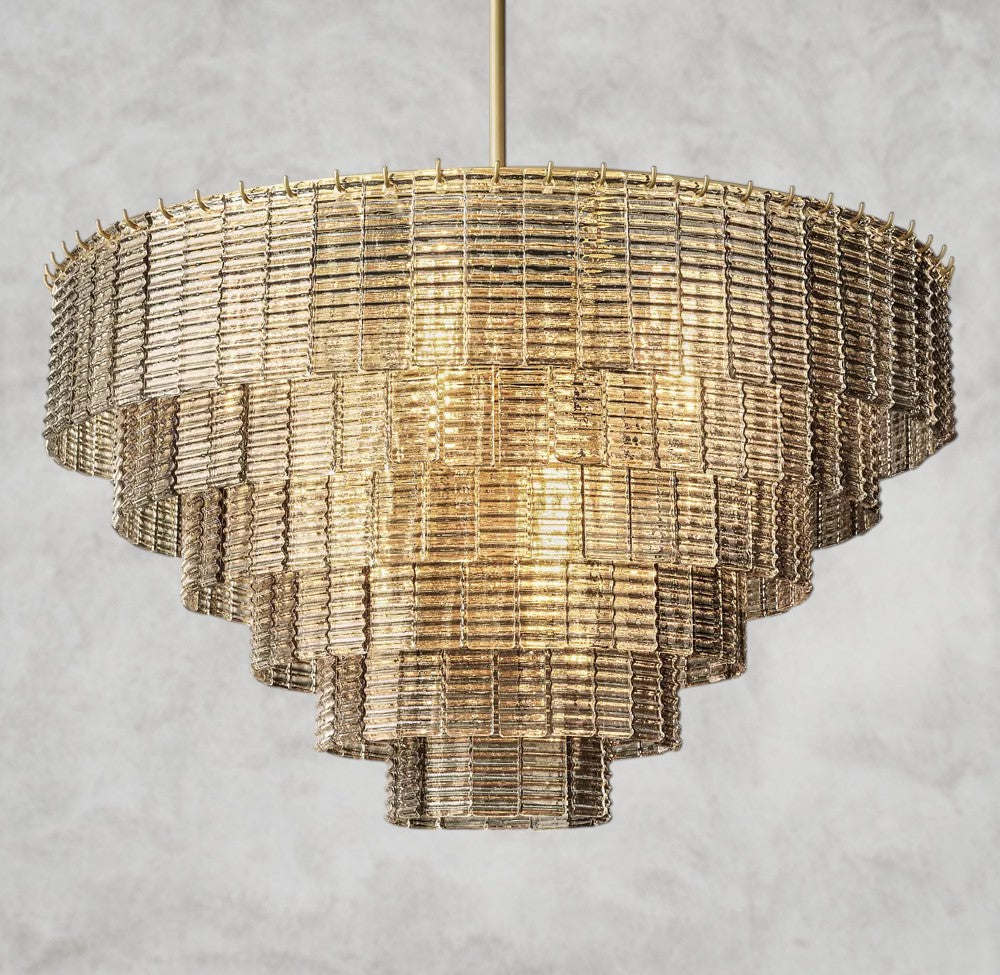 Sirene Smoke Glass Round Chandelier 41", 52", 65"