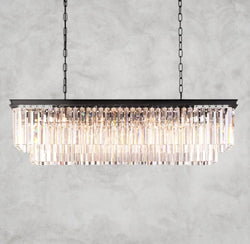 1920S Odeon Rectangular Chandelier 40", 49", 59"
