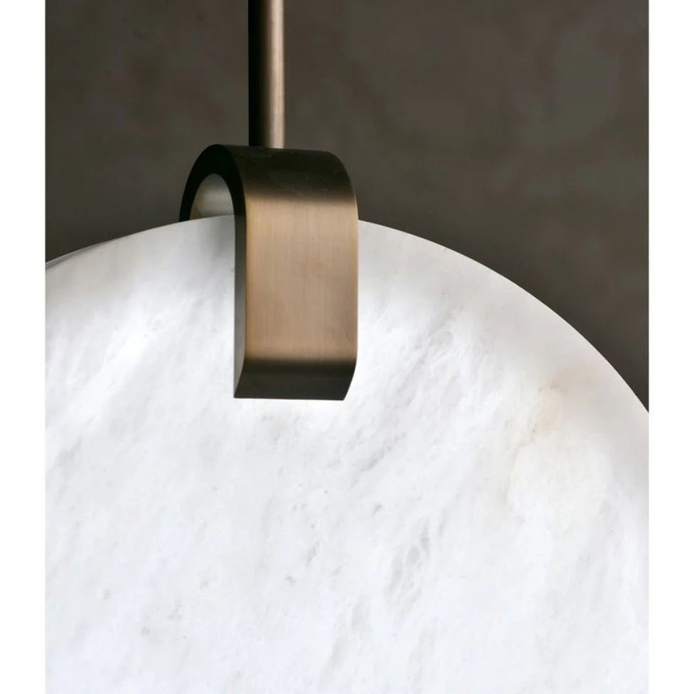 Alabaster Disc Pendant Light 9.8