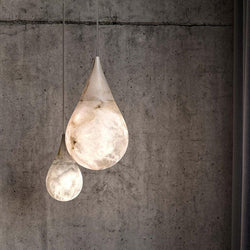 Hailey Alabaster Raindrop Pendant Lighting, Dining Table Pendant 4.25", 7", 9.75", 11.81", 13.78"