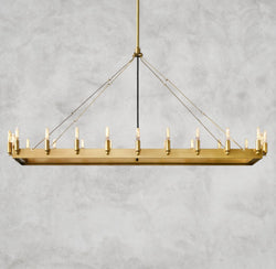 Camino Rectangular Outdoor Chandelier 41", 54"
