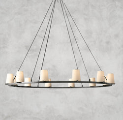 Pauillac Fabric Shade Round Chandelier 36", 48", 60"