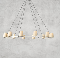 Pauillac Fabric Shade Round Chandelier 36", 48", 60"