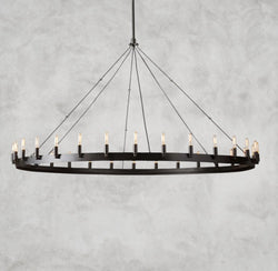 Camino Round Outdoor Chandelier 26", 38", 50", 63", 73"