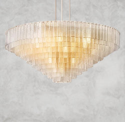Sirene Clear Glass Round Chandelier 41", 52", 65"