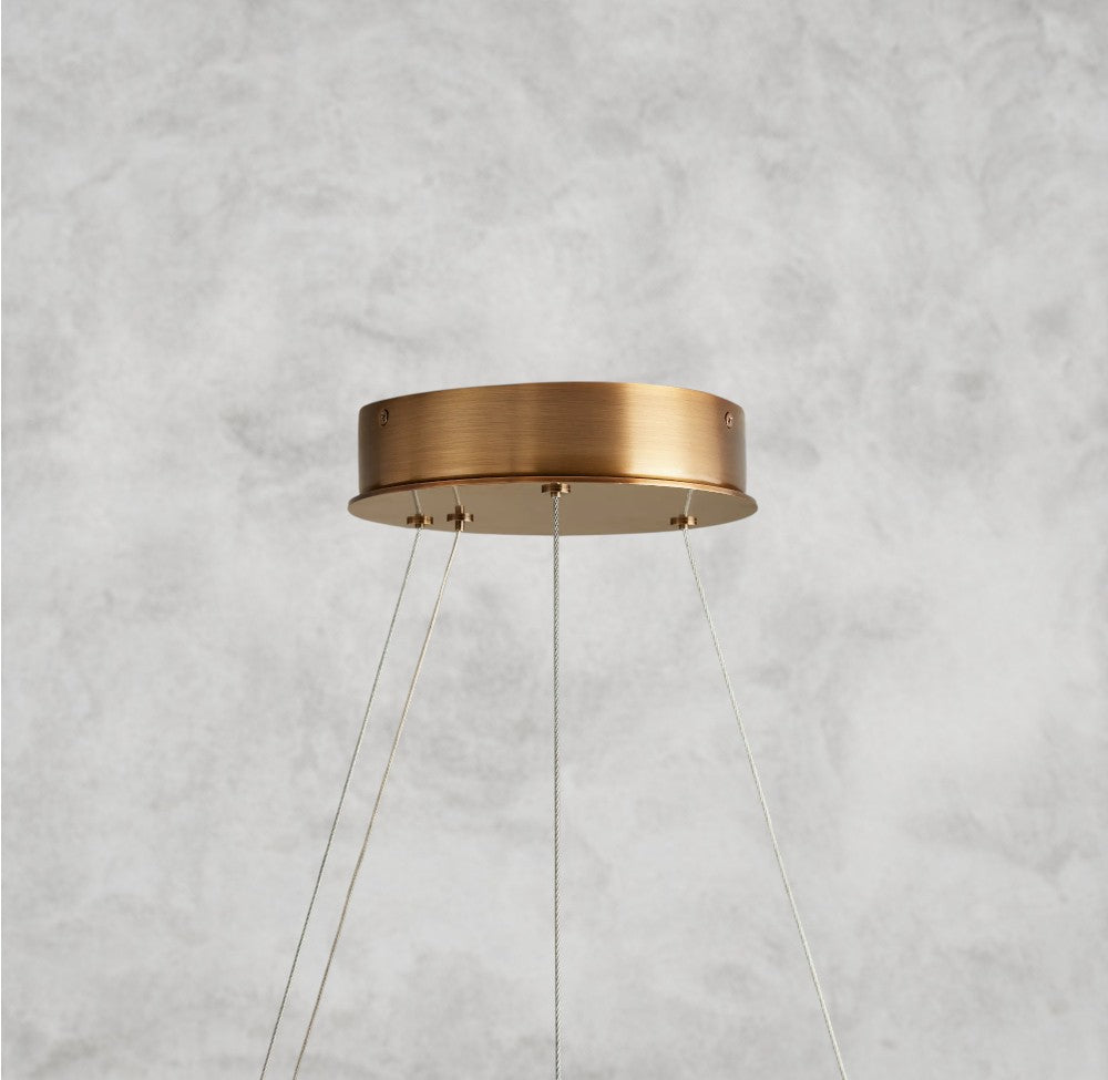Halima Halo Alabaster Chandelier
