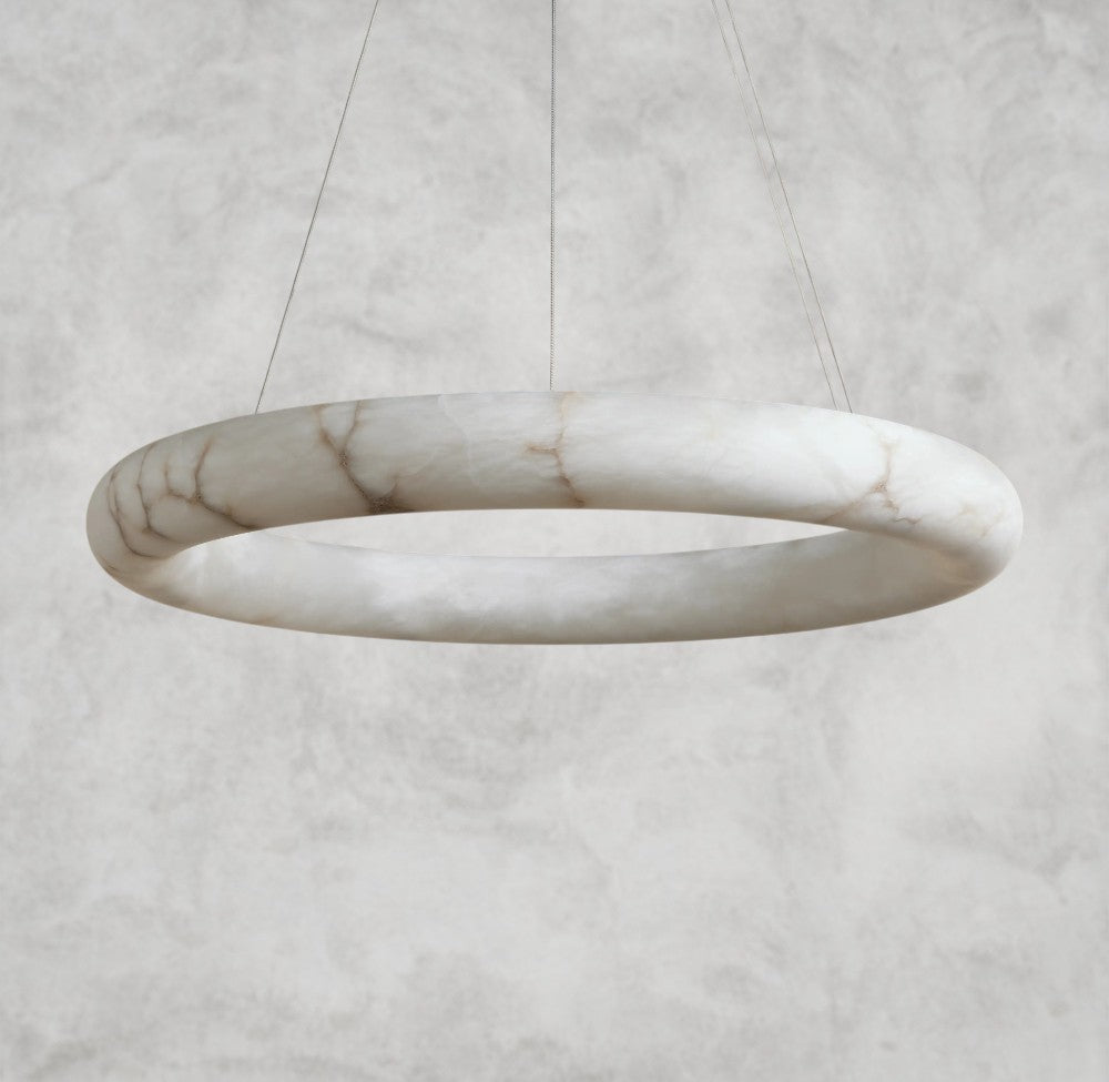 Halima Halo Alabaster Chandelier