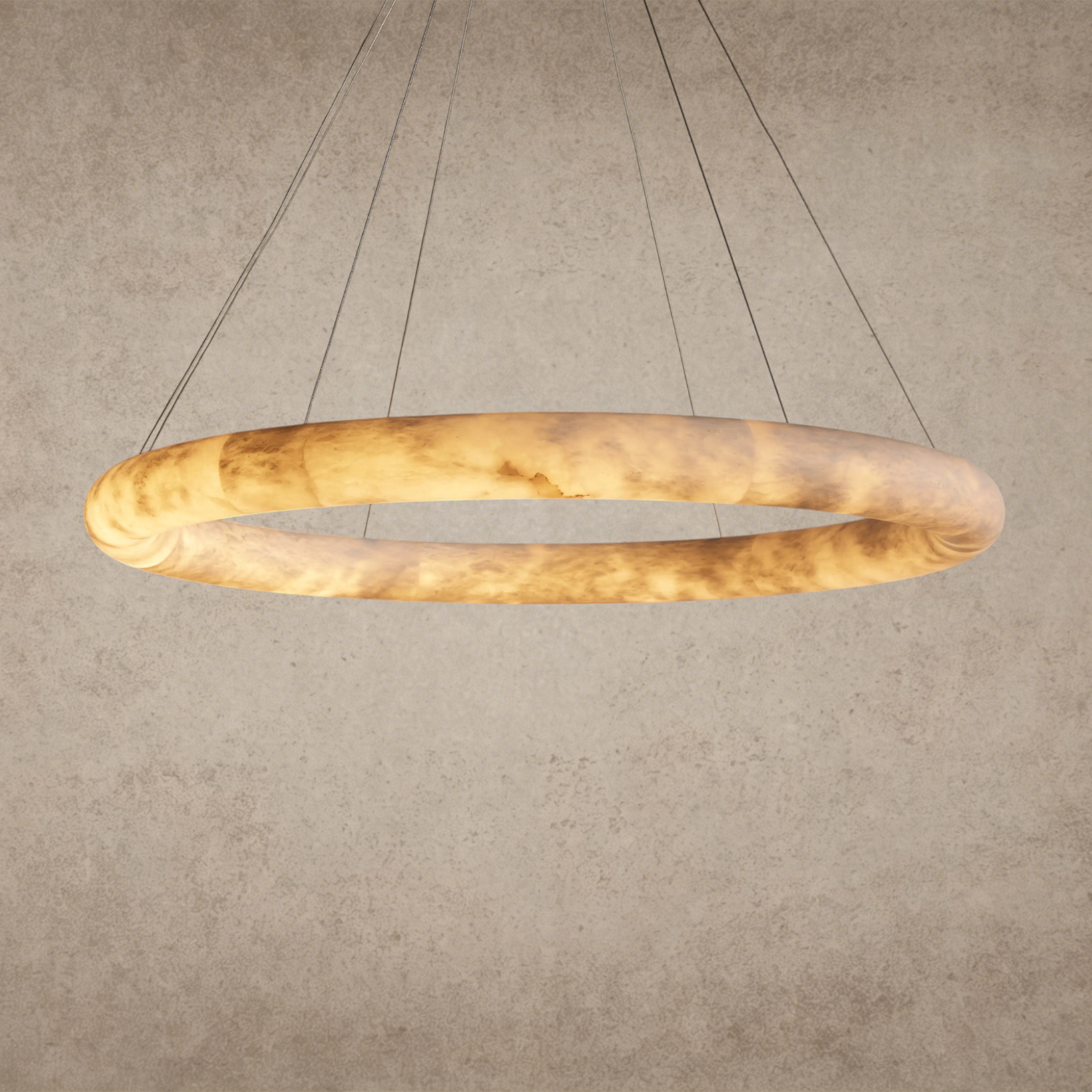 Halima Halo Alabaster Chandelier