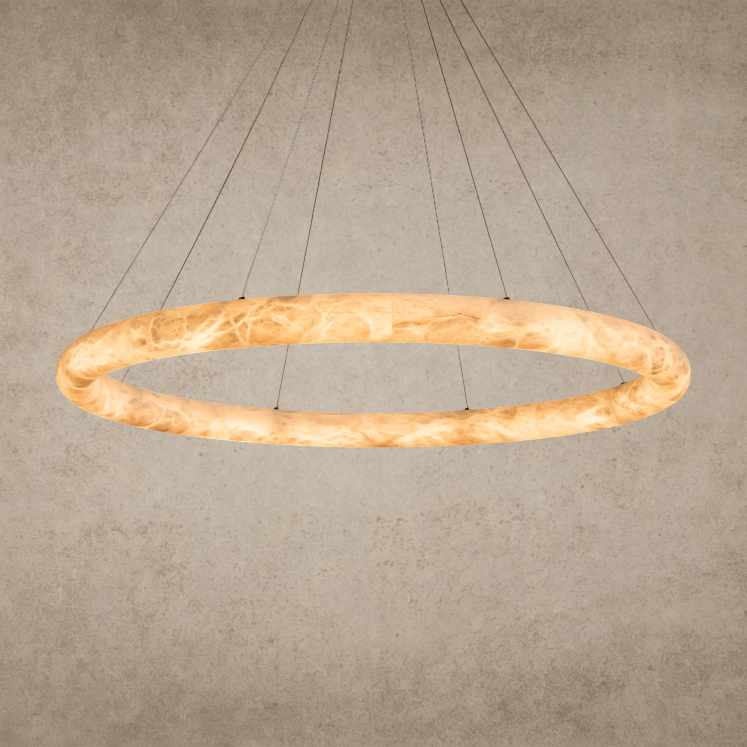 Halima Halo Alabaster Chandelier